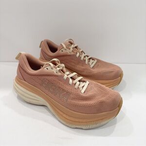 Hoka One One Women's Athletic Shoes in Peach and Cream